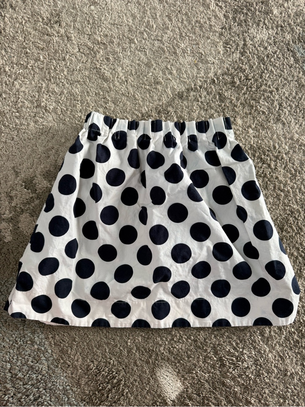 Girls White Skirt with Black Polka Dots- Crew Cuts size 6/7